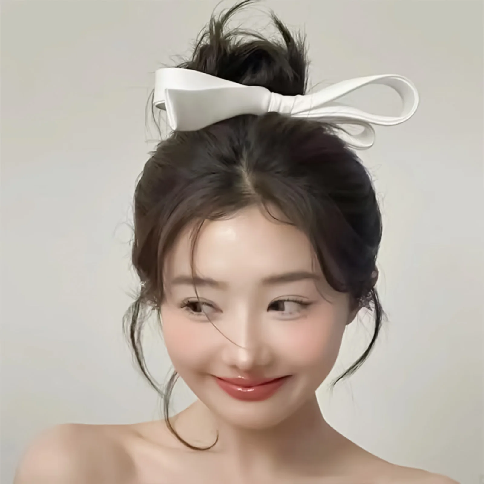 

Fashion Cute White Bowknot Hairpin Women Hair Clips Elegant Headwear Top Clip Bride Wedding Party Hair Jewelry Accessories