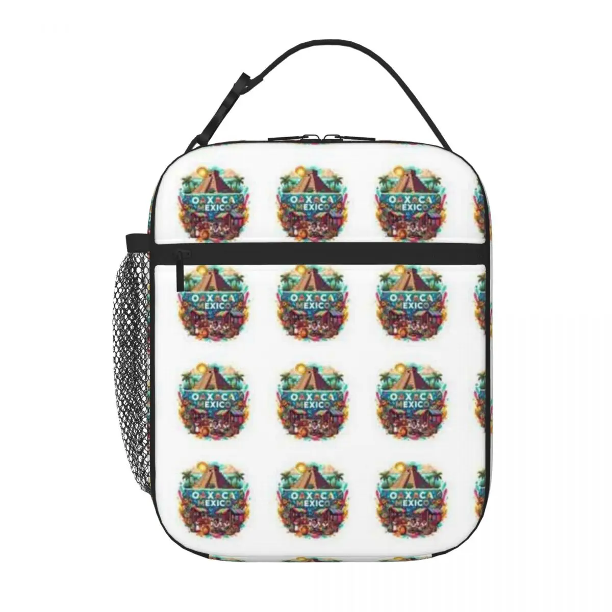 Bestselling Oaxaca Mexico Patchwork Meal Prep Bag Beach Outing Insulated Food Bag