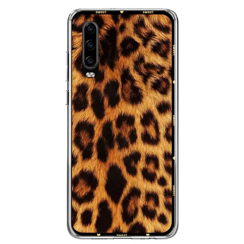 Animal Leopard Print Case Phone Cover for Huawei P30 Lite P40 P20 P10 Mate 10 20 Pro P Smart Z 2019 Y5 Y6 Y7 Y9S Trend Fundas