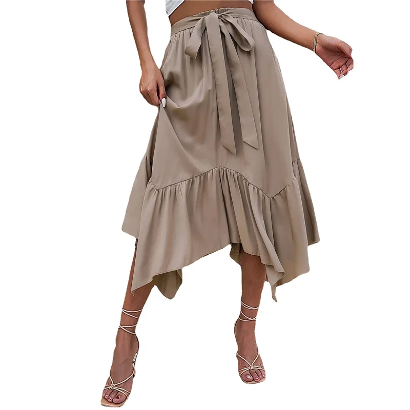 

ASDS-Maxi Skirts For Women High Waist Renaissance Skirt Lrregular Hem Long Skirt