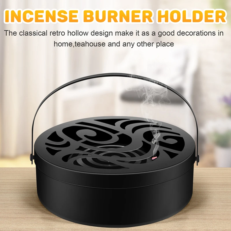 Metal Portable Mosquito Coil Holder,Household Mosquito Repellent Box,Classical Design Portable Mosquito Coil Holder