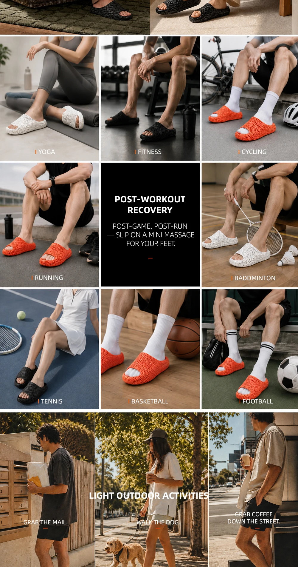 ADAPFIT LayerFit 3D-gedruckte Hausschuhe Herren Damen ultra leicht mit gepolsterter Wabenstruktur für Innen- und Außenbereich rutschfest atmungsaktiv bequem für Yoga und Erholung nach dem Sport – Detail 10