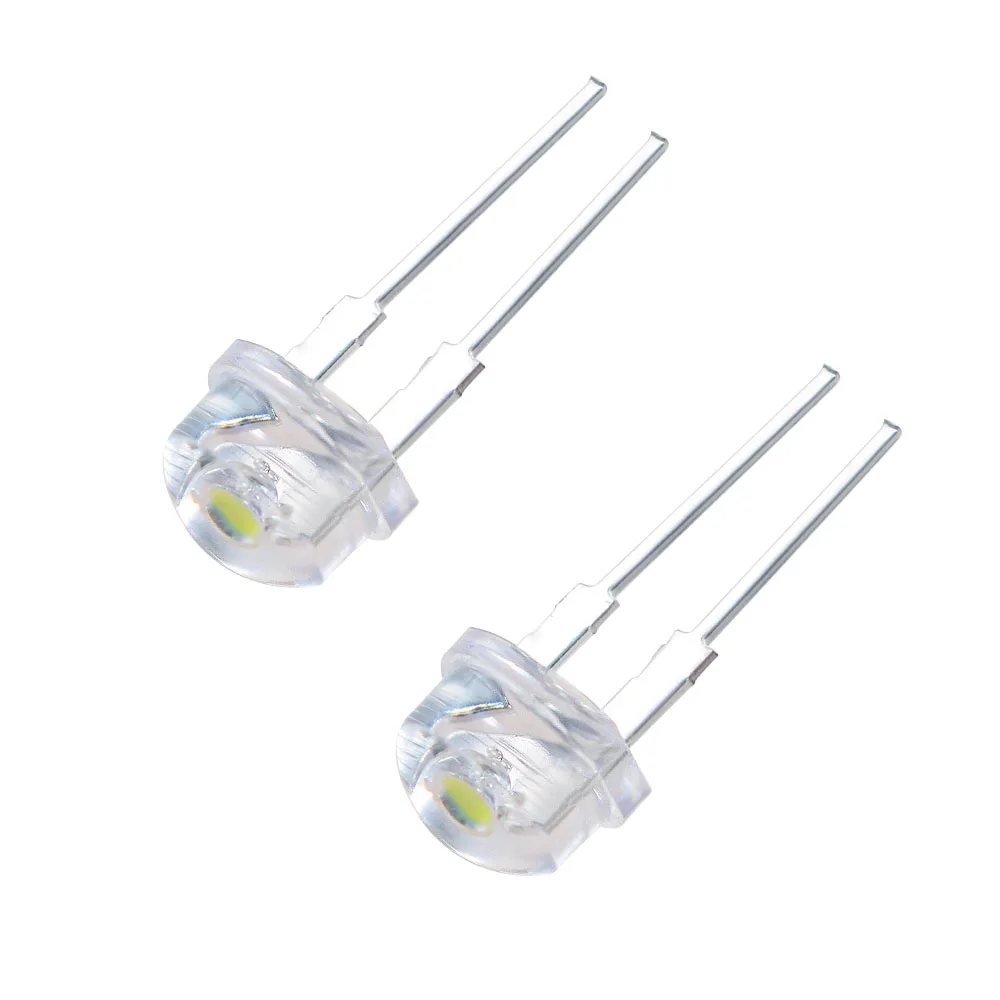 10PCS Straw Hat LED Diode 8MM Warm White 0.5W White 0.3W 0.5W 0.75W Blue Green Red Yellow Led Lights Diod F8