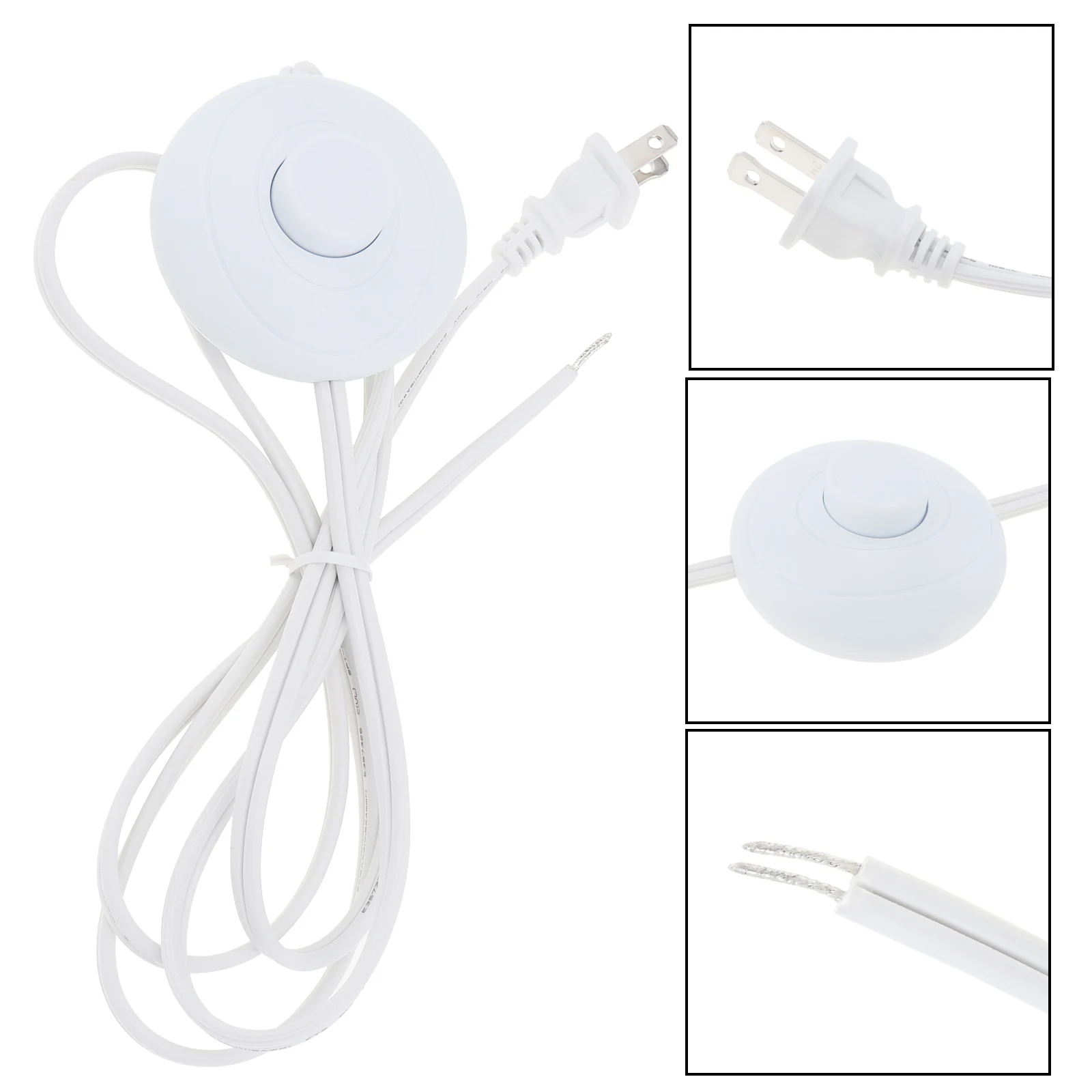 

1.8M Simple Foot Switch Floor Foot Inline Pedal Push Switch Foot Control Foot Switch with Wire Plug Foot Switch Wires