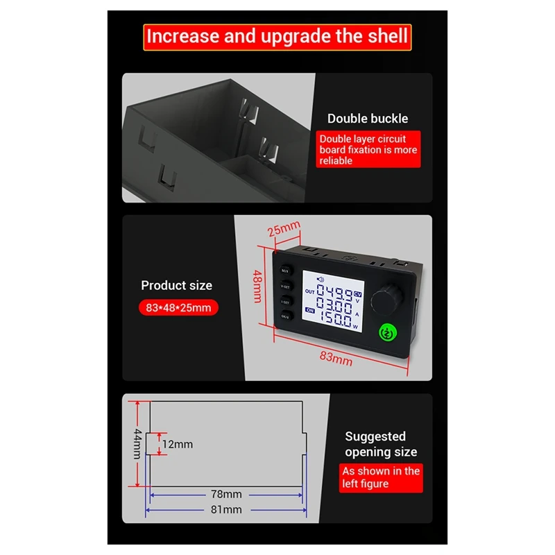 CNC Step-Down DC ajustável regulada alimentação, tensão constante, atualização do módulo atual, ZK-10022