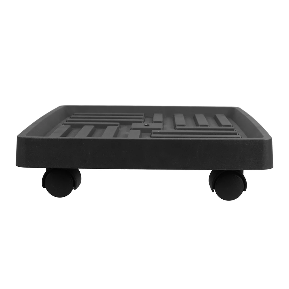 

Mobile Plant Pot Holder Stand Heavy Duty Flowerpot Tray Black Garden Mover Breathable Design Easy Clean Rolling Base Planter
