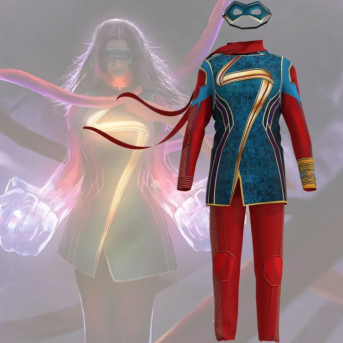 

Disfraces Kamala Khan Косплей Nuevos Personnajes De superhéroes De dames Сексуальный бан dessinée Con Cos рождественский карнавал Хэллоуин