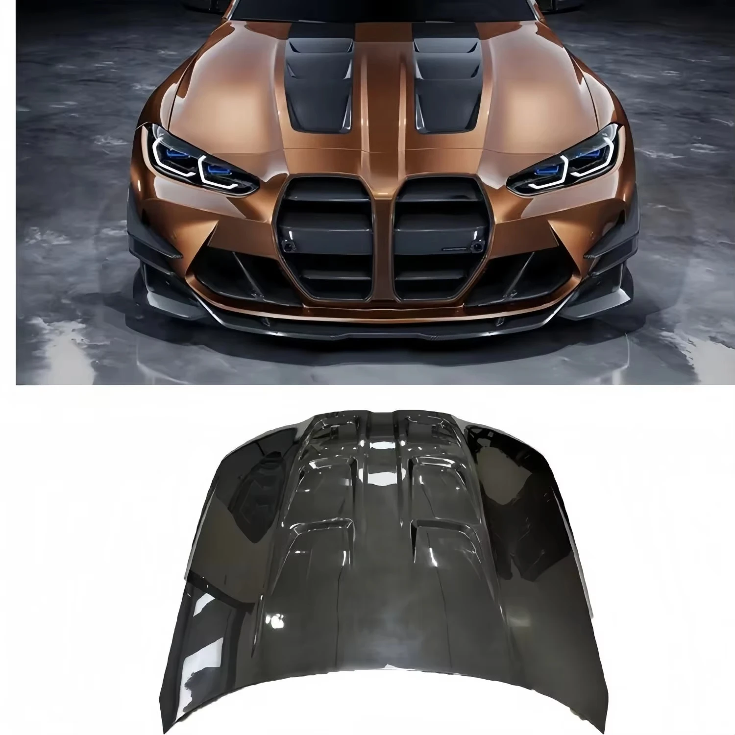 Top Material Real Dry Carbon Fiber Car Hood Bonnet Cover for G80 M3 G82 M4 3