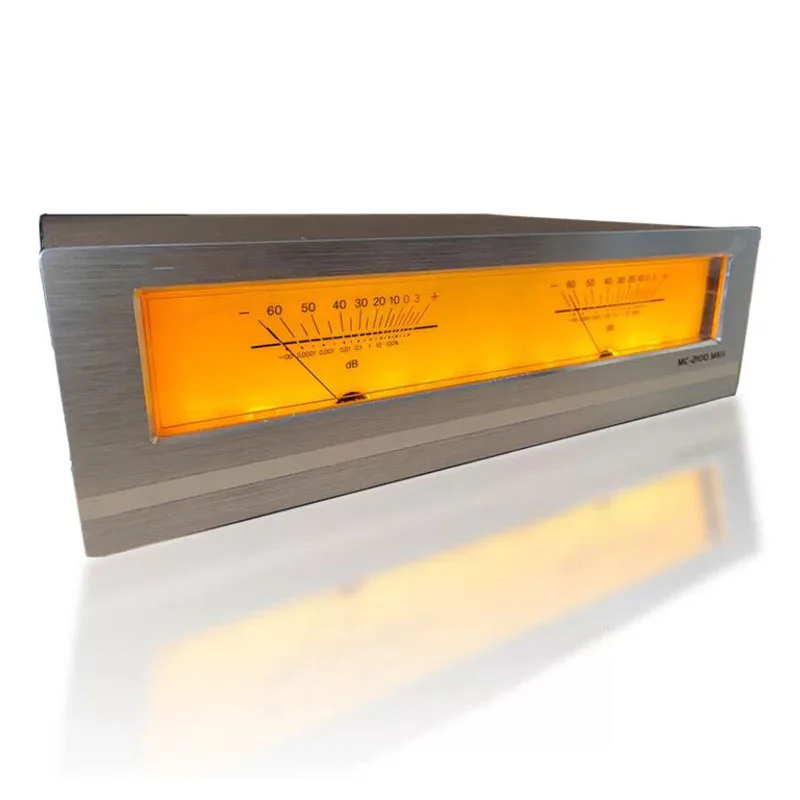 Audio VU Level Meter MC-2100MKII with Analog Needle Display Rack-Mountable DB Meter for Power Amplifier
