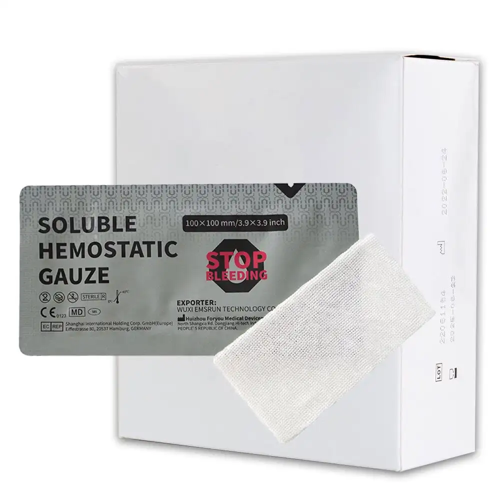 Rhino Rescue Soluble Z-Fold Tactical Gauze Hemostatic Trauma Wound Packing Gauze Emergency Bandage Dressing