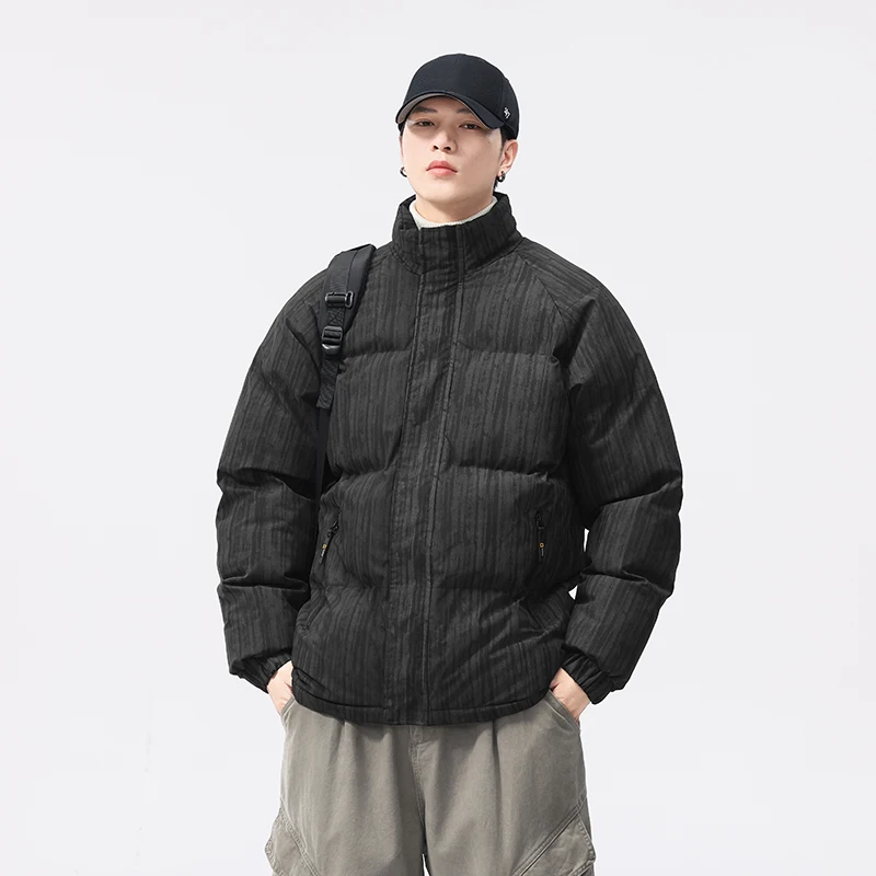 

Autumn And Winter Men's Casual Jacket Outdoor Fashion Trend Windproof Coat Thick Cotton Jackets 2025 New Man Clothes Top