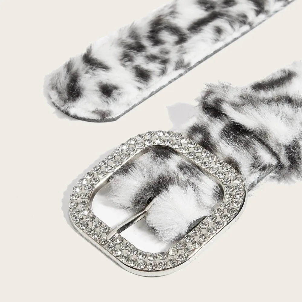 Cintura da donna rosa moda stampa leopardata fibbia ad ardiglione regolabile cinturino tendenza Y2k cintura in pelle PU accessori jeans