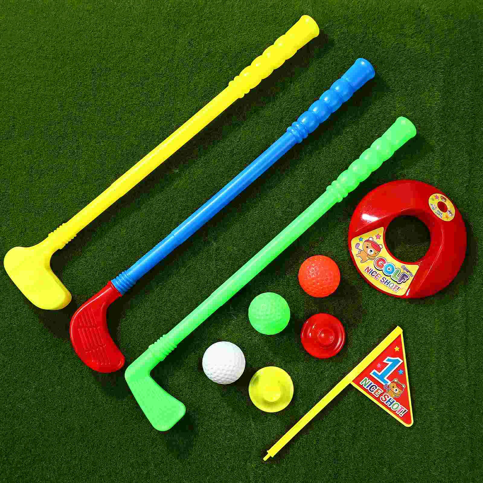 Kids Golf Clubs Plastic Mini Set Toddler Suits Toy Ball Indoor Rods Baby Playes