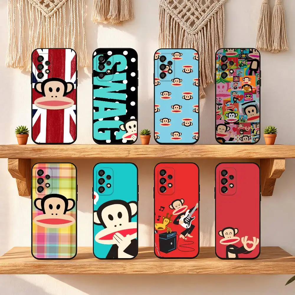 Paul F-Frank Fashion Black Soft Protective Case For Samsung S10,20,21,22,23,24,25,30 Ultra Plus FE Lite