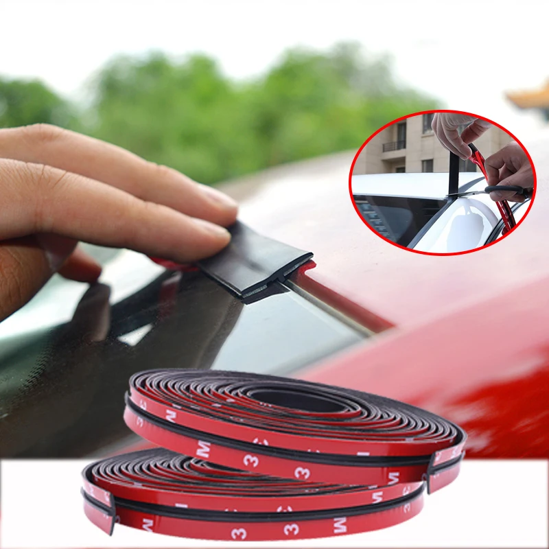 Car Rubber Seal Strips Auto Seal Protector Sticker Window Edge Windshield Roof Rubber Sealing Strip Noise Insulation Accessories oem odm cargo cover for ford edge 14 22 lid boot lid rear window inner trunk curtain cover car accessories and parts