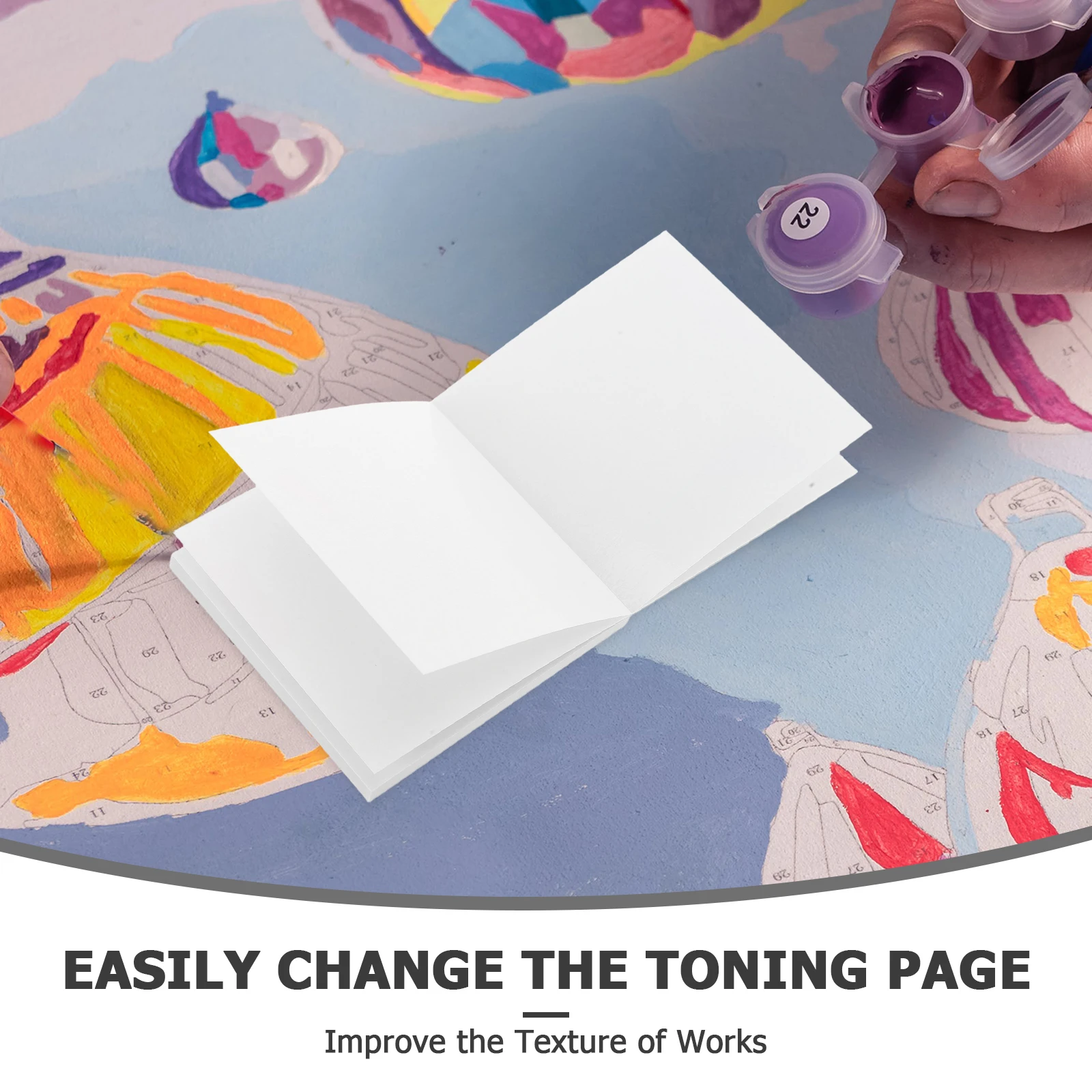 5Sets Double-Sided Palette Paper Professional Grade for Oil Watercolor Mixing Direct Painting Classroom Use