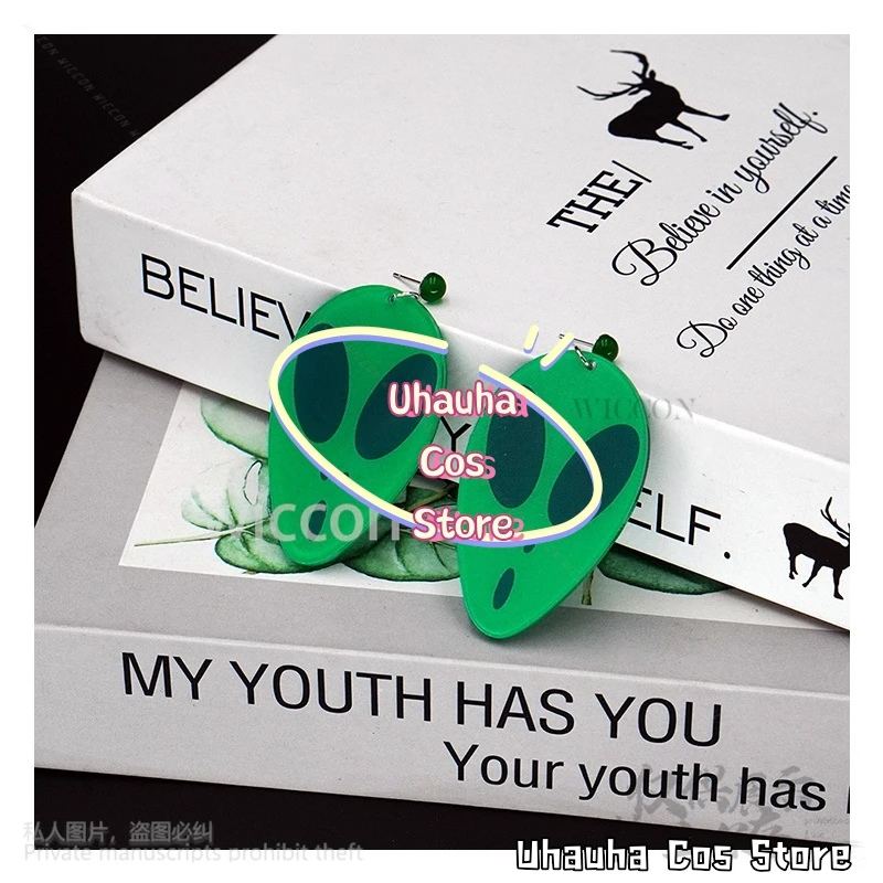 Momo Ayase Косплей Костюм Аниме Dandadan Реквизит Серьги-гвоздики Зажим для ушей Колье для Хэллоуина Рождественская вечеринка по индивидуальному заказу