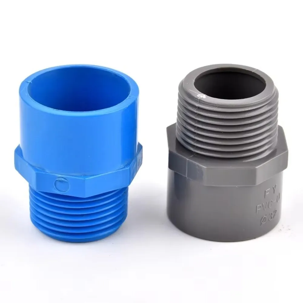 5Pcs Male Threaded Male Thread Connector Quick Connection Straight Structure PVC Pipe Connector 1/2