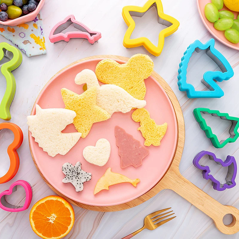 Sandwich-Ausstecher-Set für Kinder, Lebensmittel, Kekse, Brot, Formenbauer, Obst- und Gemüseformen, Schneidform, Backwerkzeuge für Kinder – Detail 6