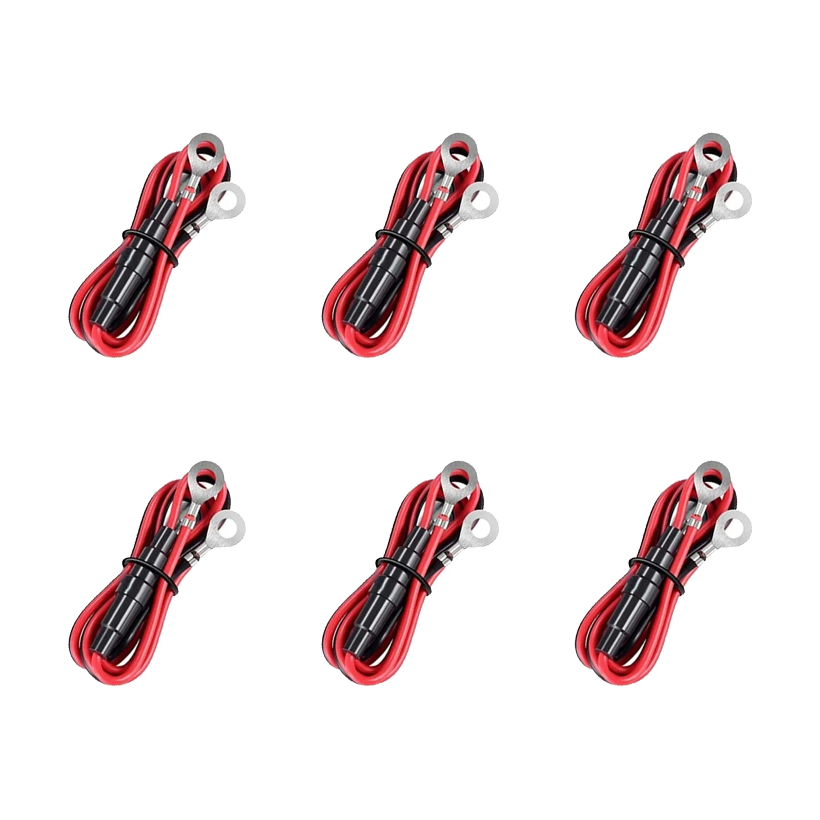 USB Charger Socket Cable 6.3mm Spade Terminal Ring Connectors Cigarette Lighter Wire Harness for Din Hella Voltmeter Wiring