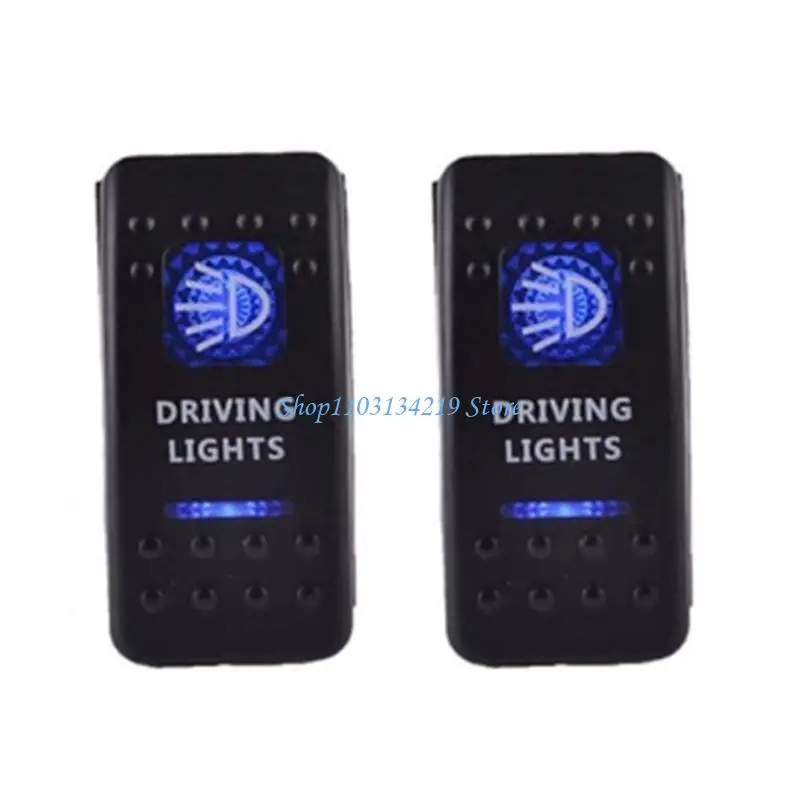 N5KC 2PCS 12V 20A LUZ LED AZUL 5 POSIÇÕES 2 POSIÇÕES ROGADORES FÁCILOS INSTALA