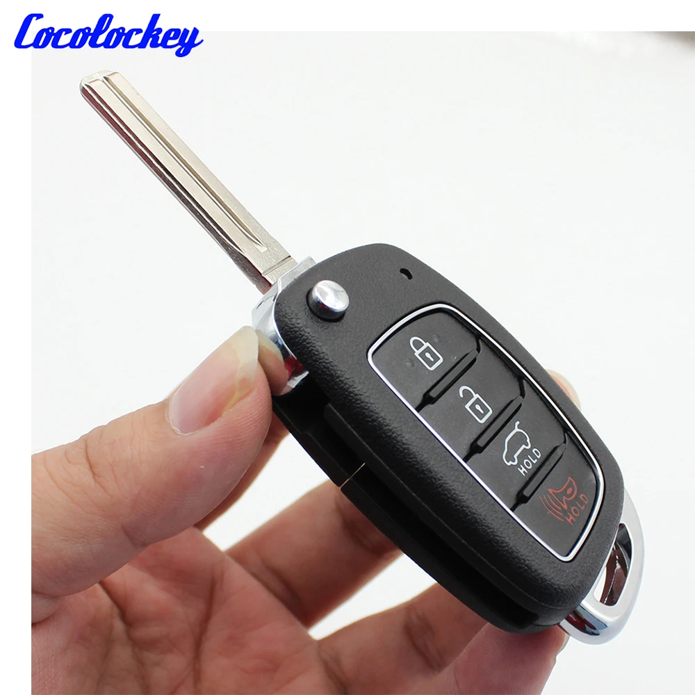 Cocolockey Remote Key Shell for Hyundai Solaris Tuscon Creta Elantra Kona I20 IX25 IX35 IX45 2016-2019 3/4 button Car Accessory