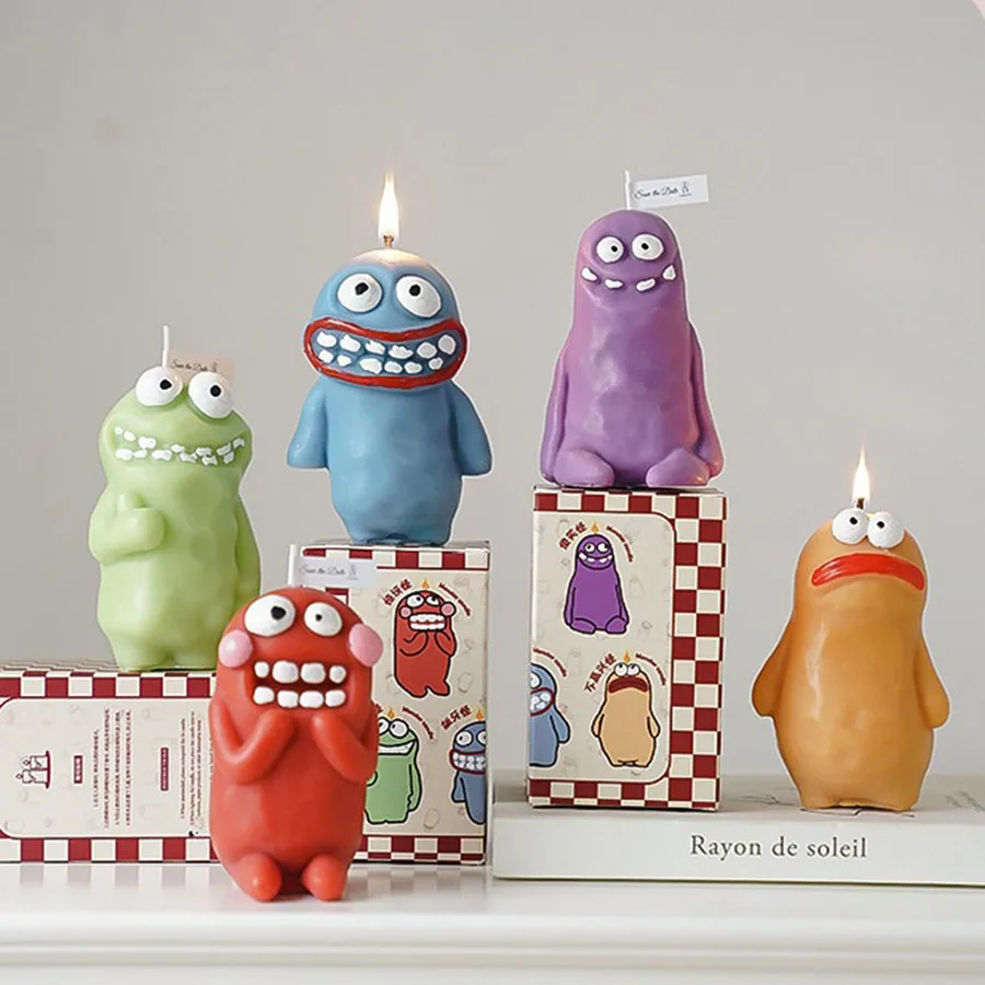 

Mud Man Monster Aromatherapy Candle Funny Ugly Cute Aroma Birthday Gift Companion Gift Cartoon Shaped Candle Ornament