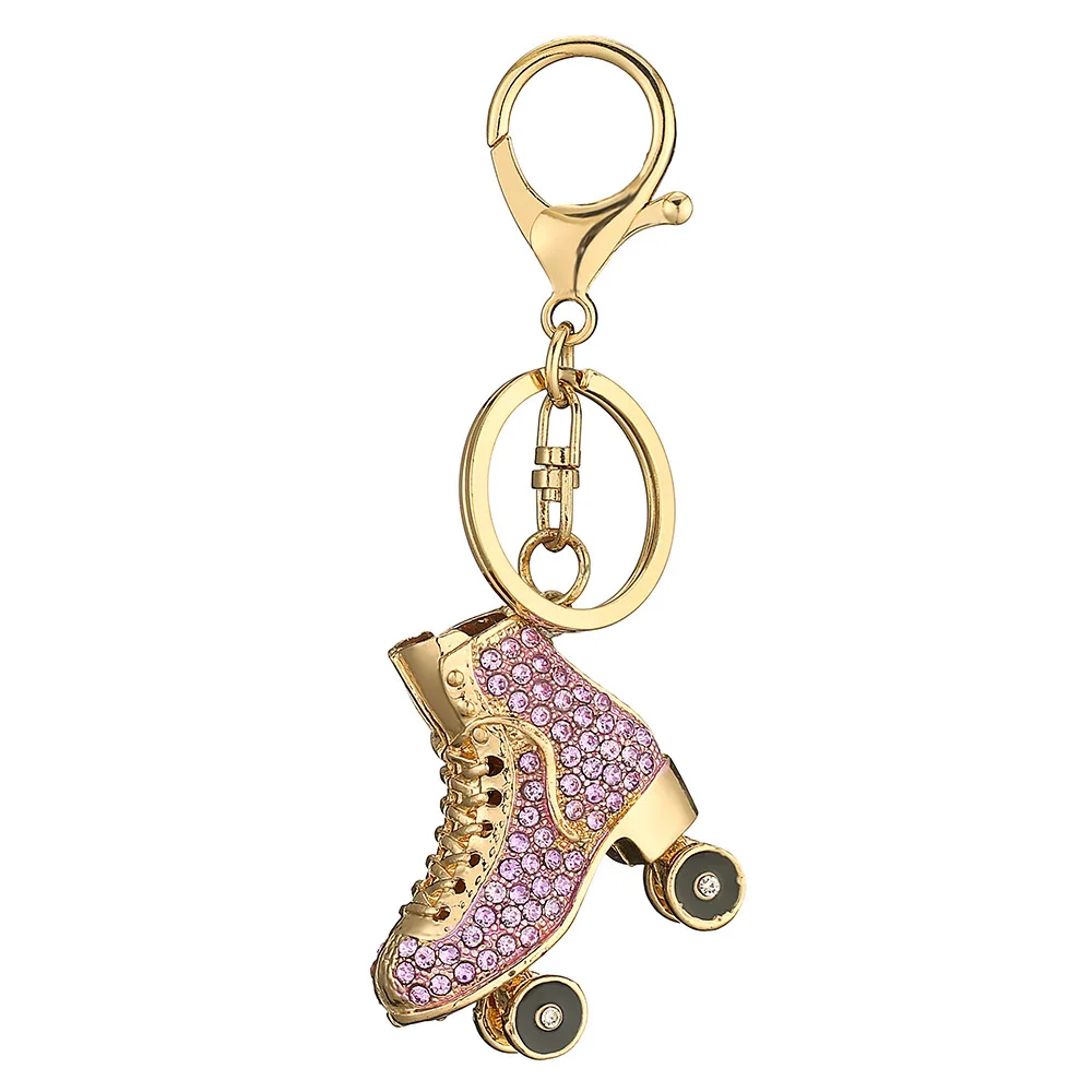 Car Pendant Europe and The United States Fashion Diamond Inset Skates Small Gifts Creative Key Chain Custom Metal