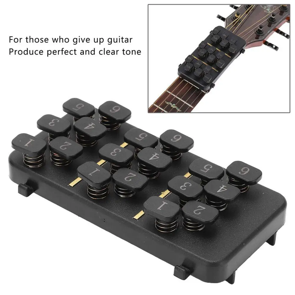 18 Key Guitar Chord Training Aid Learning Tool One Key Finger Force Tuning Press Kit With Chord Spectrum For Beginner Guita S9U2