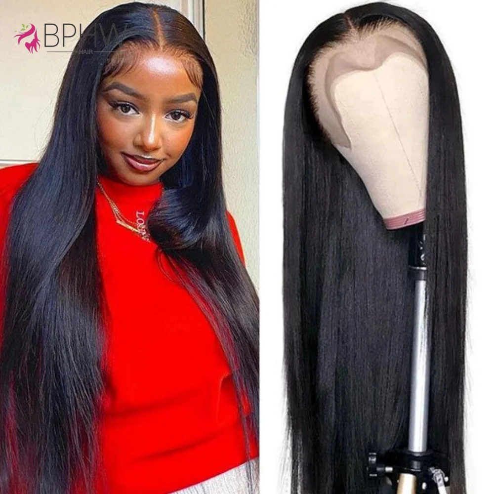 

30 Inch Transparent 13x4 Lace Front Human Hair Wigs Brazilian Straight Human Hair Lace Frontal Wig for Black Women BPHW Hair