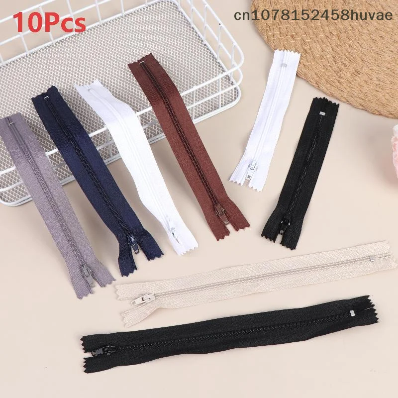 10 Pcs Nylon Zippers 12cm 20cm Durable Slideror For Suit Pants Garment Sewing DIY Clothing Repair Tailoring Sewing Accessories