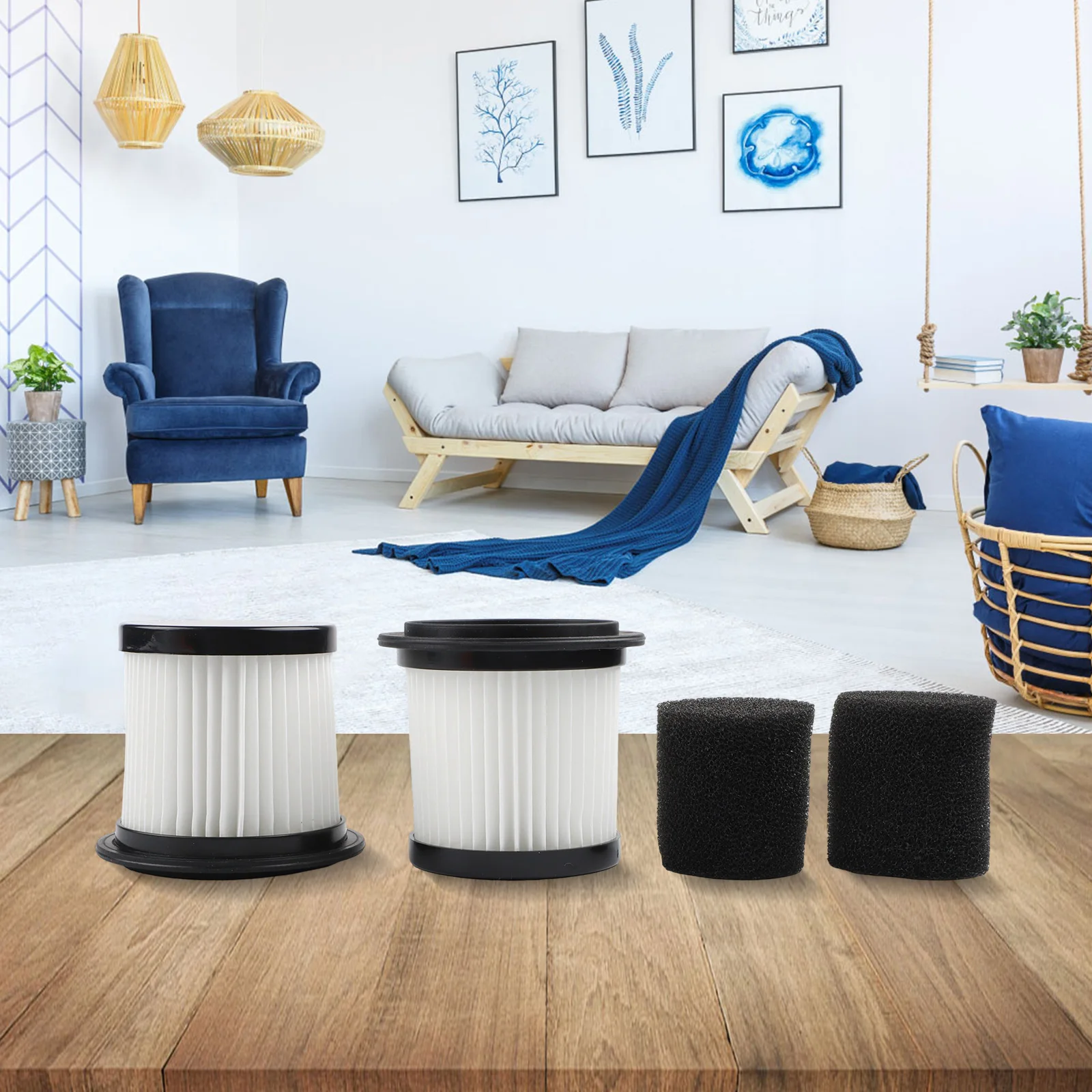 2/4pcs Hepa Filter Replacement For Bieiao Cordless Vacuum Cleaner For MHRMHR KP1108 For Pet Hair Dust Effective Cleaning