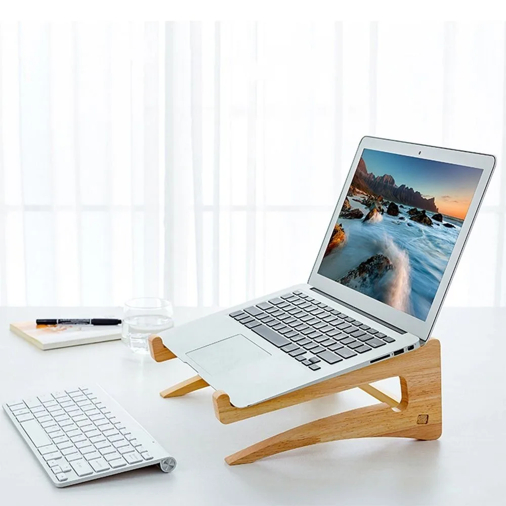 

Universal Solid Wood Laptop Holder Detachable Non-Slip Laptop Riser Notebook Computer Cooling Bracket Accessories