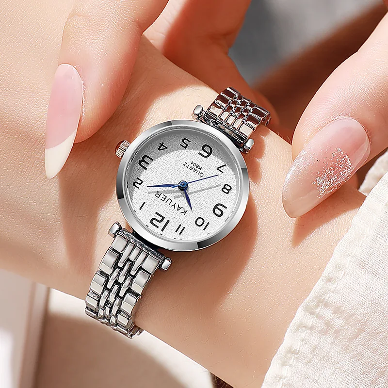 Orologio da donna semplice Orologio da polso al quarzo per esami scolastici per studenti Orologio da polso da donna con numeri arabi di lusso da donna Dropshipping