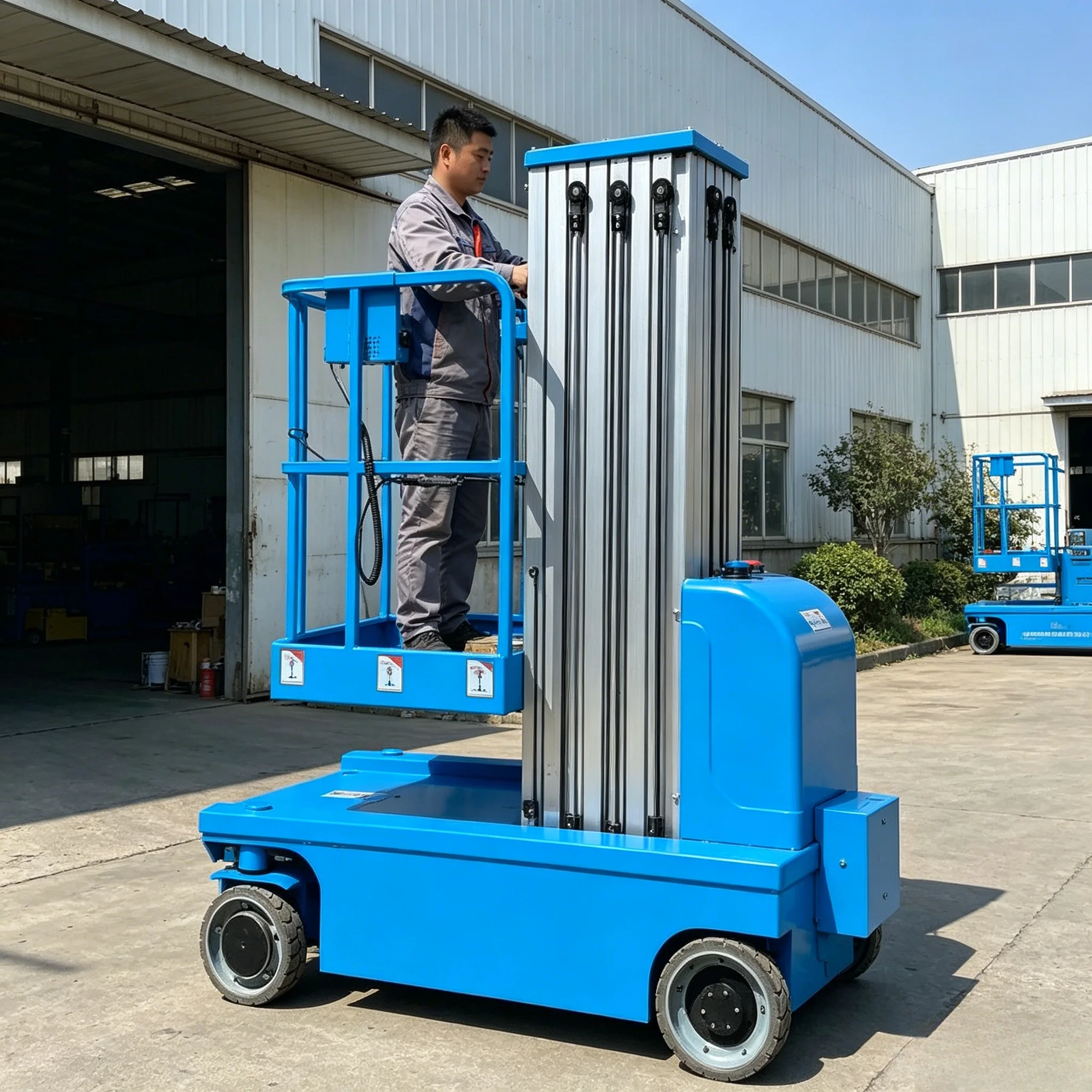 Self-propelled Aluminium Alloy Electric Lift Platform Maintenance Aerial Work Platform for House Painting Customized