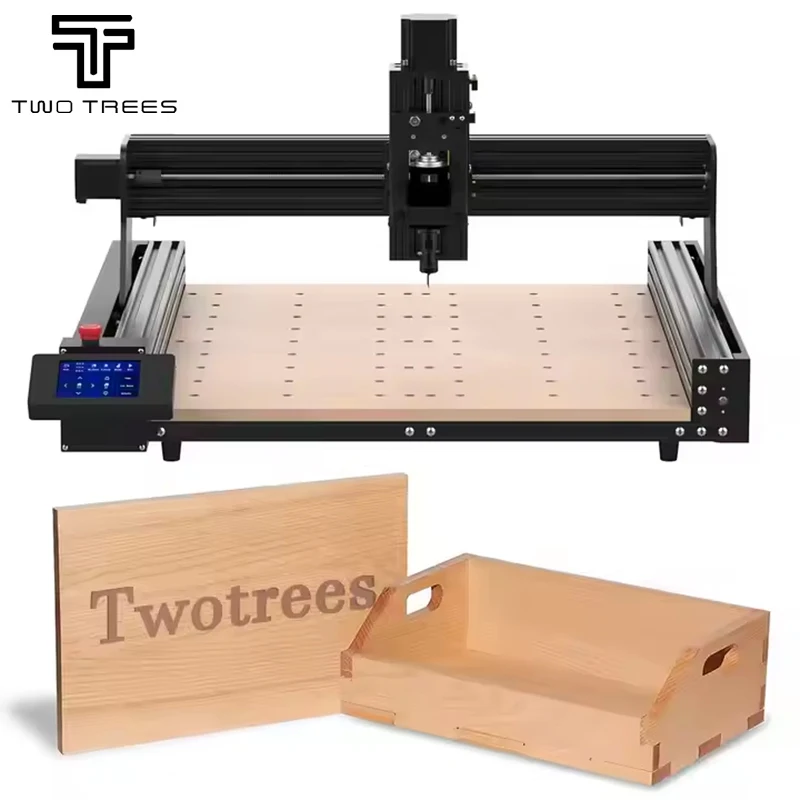 

TWOTREES TTC450 Powerful 775 Spindle 800mm/min Speed 460*460*80mm Work Area router machine for wood acrylic and aluminium