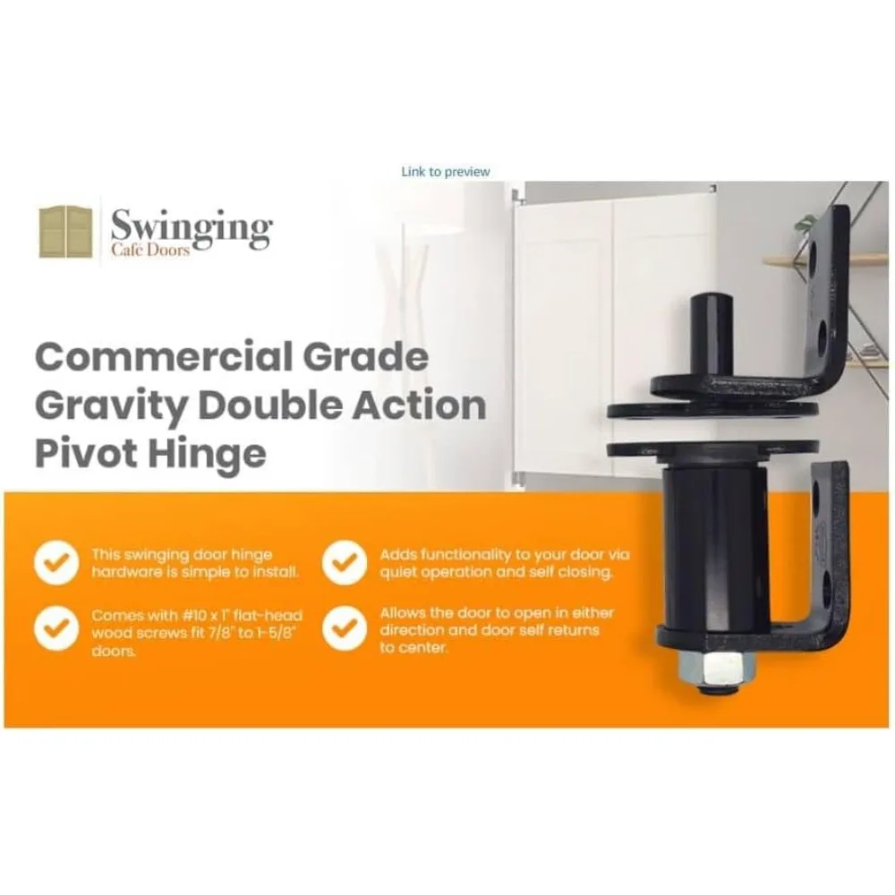 مفصلات محورية مزدوجة الحركة من الدرجة التجارية لأبواب الصالونات والمقهى شديدة التحمل، مثالية للمدخل المتأرجح وباب المقهى