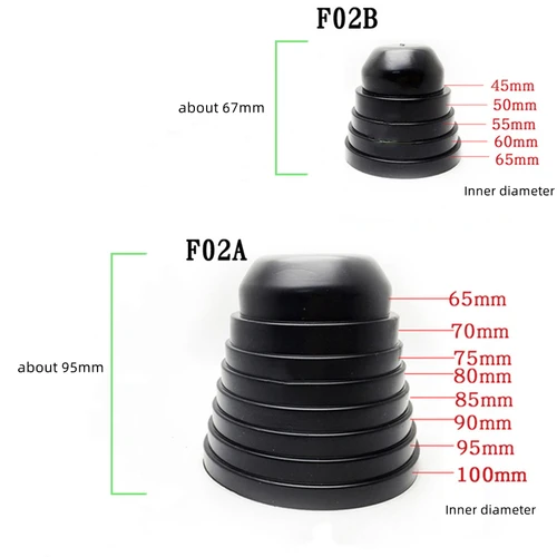 Imagen 2 del producto 1-10 Uds cubierta antipolvo para faros de coche para LED HID goma impermeable sellado a prueba de polvo tapa de cubierta de lámpara 45mm-65mm 70mm-100mm recortable