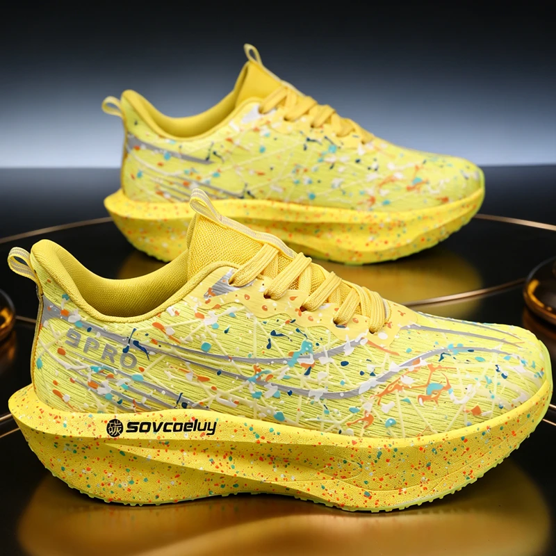 

Marathon Running Shoes Men Carbon Board Sports Breathable Lightweight Women Comfortable Athletic Nonskid Sneakers 2026 NEW