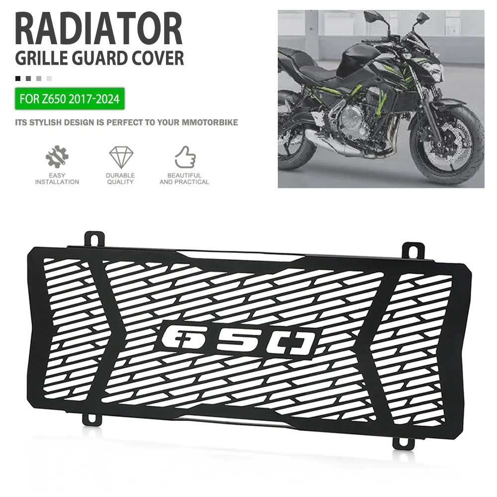 

Radiator Guard FOR KAWASAKI Z650 2017 2018 2019 2020 2021 2022 2023 2024 Motorcycle Radiator Grille Cover Protector Accessories