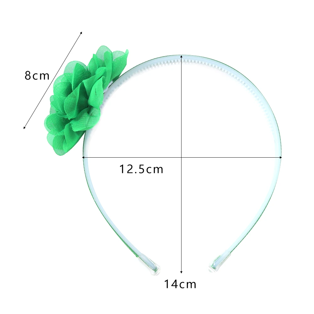 2Pc 8Cm Massief Grote Bloem Hoofdband Haarband Voor Kinderen Meisjes Strikken Haar Hoepel Grosgrain Lint Haaraccessoires