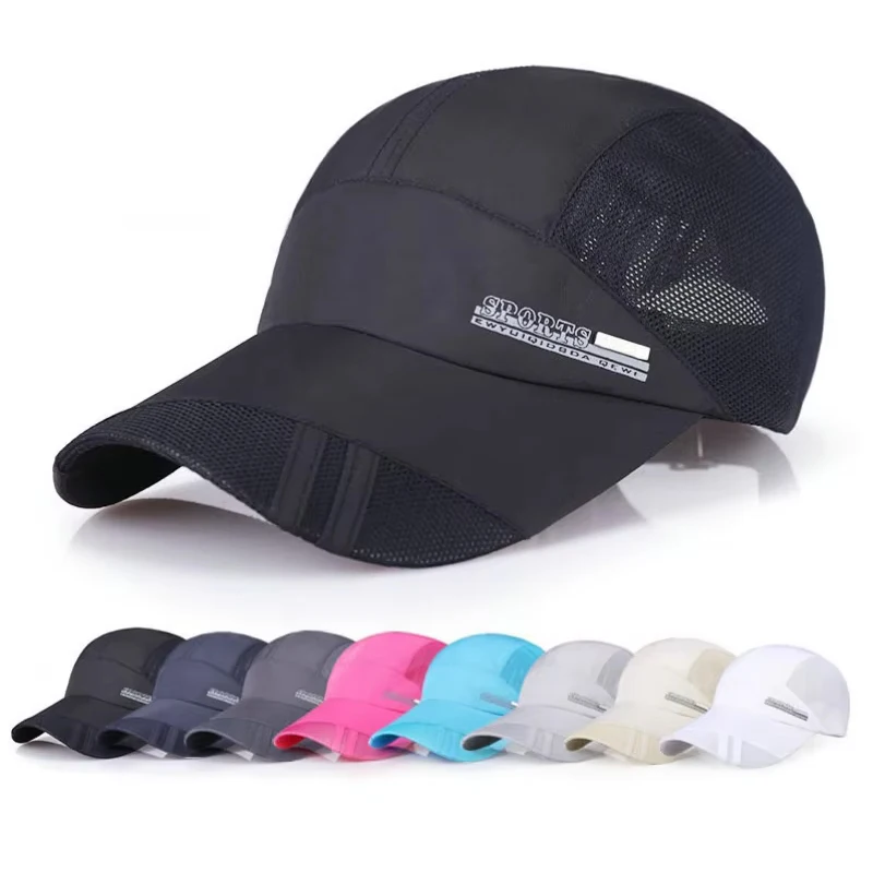 

Мужские и женские спортивные беговые кепки, Регулируемая Кепка с козырьком для улицы, летняя женская кепка, бейсболки с сеткой, магнитные кепки.