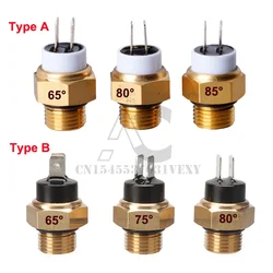 M16 65/75/80/85° Durable Brass Motorcycle Radiator Cooling Fan Water Temperature Thermostat Switch High Efficiency Performance