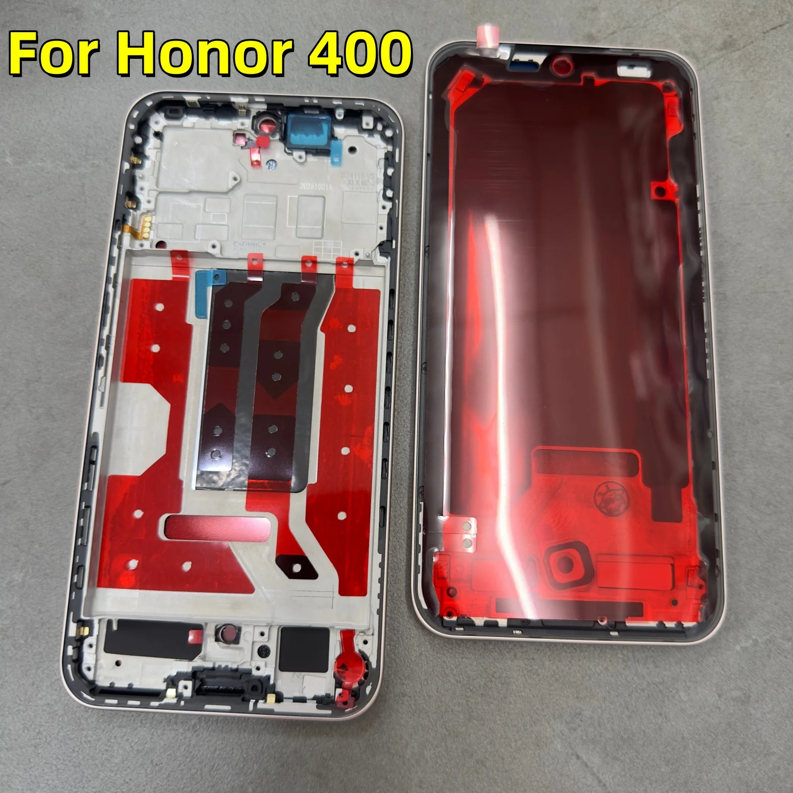 Original Middle Frame For Huawei Honor 400 LCD Frame Front Cover With Volume Flex and Side Button +Tools Replacement