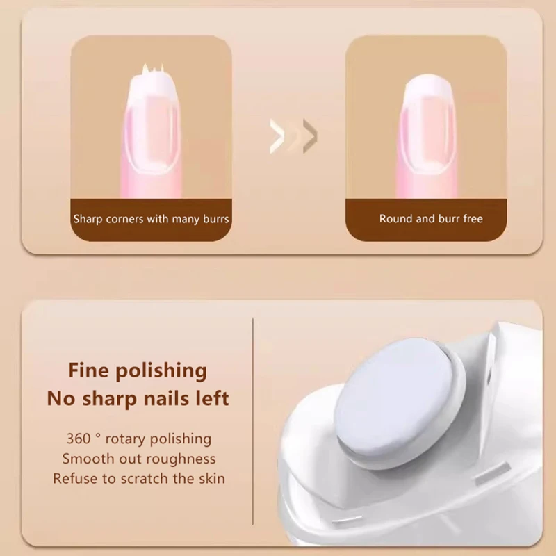 Electric Automatic Nail Clipper Manicure Nail Trimmer For Adult Baby Finger Toe Scissors Pedicure Nail Cutter Sharpener Manicure