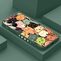 Colorful Cats Phone Case For Xiaomi Poco F7 X7 X6 F6 M6 M5 M5S F5 X5 F4 X4 M4 F3 M3 X3 Pro 4G 5G Ultra GT Silicone Cover