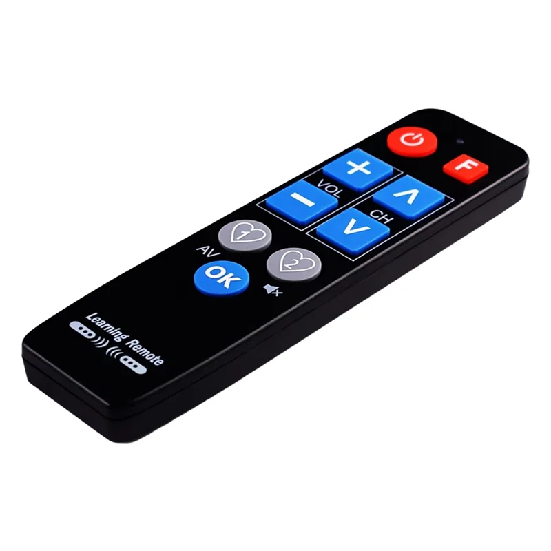 ABAC-mando a distancia Universal IR Learn, 9 botones grandes para TV-BOX antiguo, DVD, STB, VCR, calentador de TV, control remoto de aprendizaje