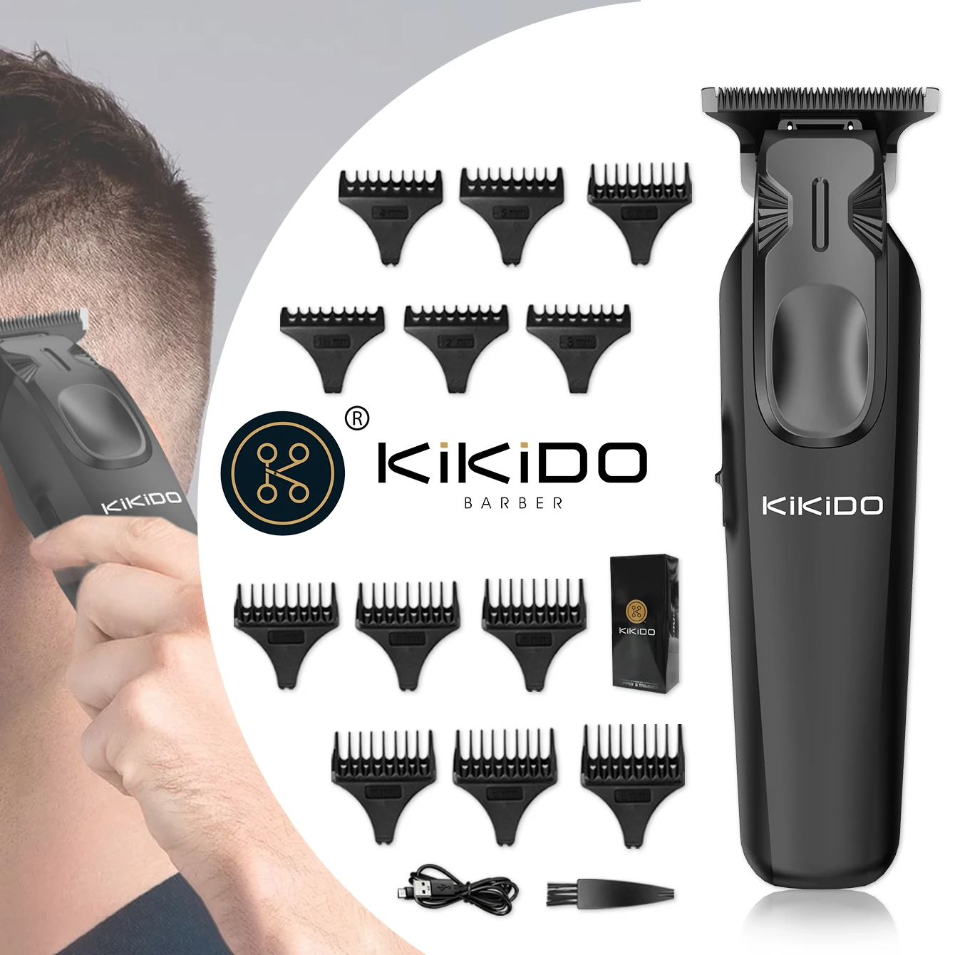 

KIKIDO KK-310 Rechargeable Hair Cutter Machine Electric Hair Clippers For Men Cordless Hair Trimmer Professional Barber Clipper