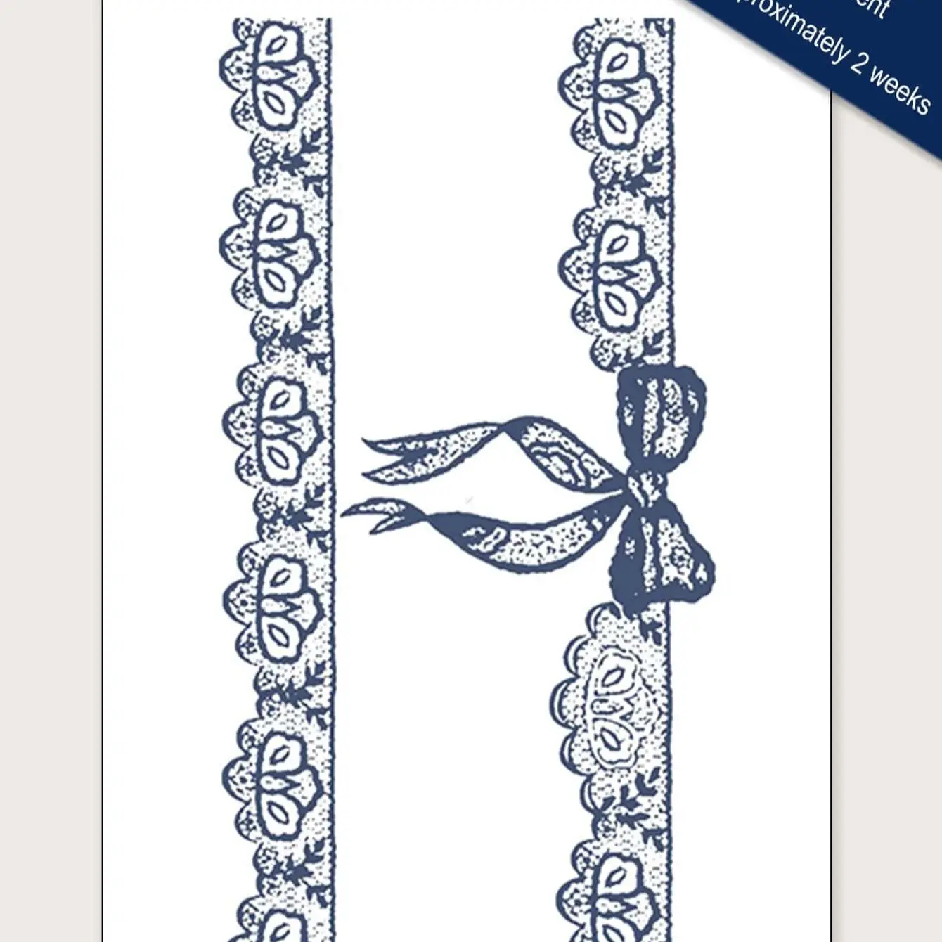 1/2 stuks strik & bloemen kant & streeppatroon tijdelijke tattoo sticker, kruiden, niet-reflecterend, kan tot twee weken mee gaan