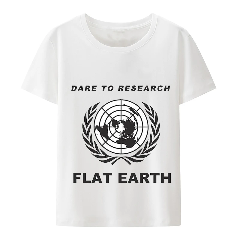 Flat Earth Society Logo Conspiracy Theory Earthers Gift T-Shirt for ManDesign Tees Summer Youth T Shirts Leisure Street Fashion